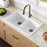 Quartz Composite White Kitchen Sink Matte 4