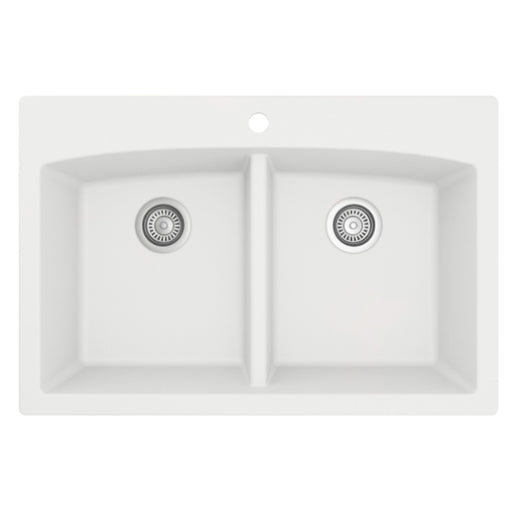Quartz Composite White Kitchen Sink Matte 1