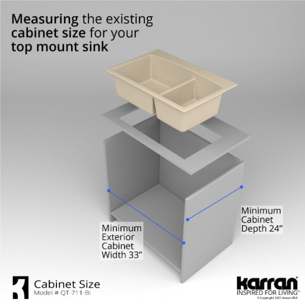 Quartz Composite Bisque Kitchen Sink Matte 9
