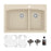 Quartz Composite Bisque Kitchen Sink Matte 1