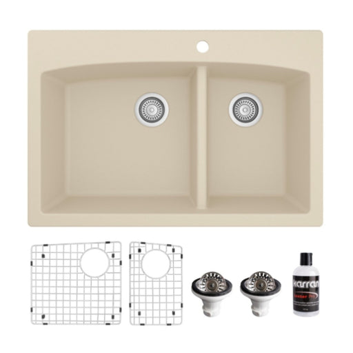 Quartz Composite Bisque Kitchen Sink Matte 1
