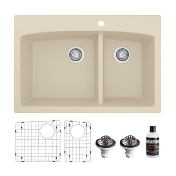 Quartz Composite Bisque Kitchen Sink Matte 1