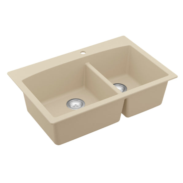 Quartz Composite Bisque Kitchen Sink Matte 2