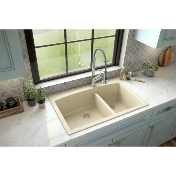 Quartz Composite Bisque Kitchen Sink Matte 4