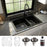Quartz Composite Black Kitchen Sink Matte 4