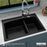 Quartz Composite Black Kitchen Sink Matte 5