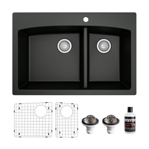 Quartz Composite Black Kitchen Sink Matte 1