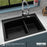 Quartz Composite Black Kitchen Sink Matte 5
