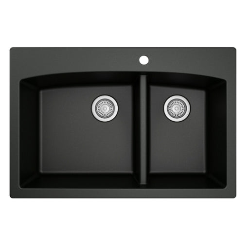 Quartz Composite Black Kitchen Sink Matte 1