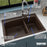 Quartz Composite Brown Kitchen Sink Matte 6
