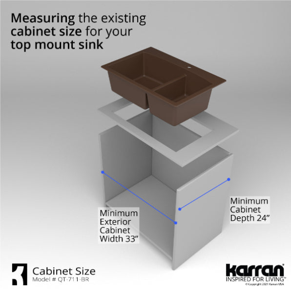 Quartz Composite Brown Kitchen Sink Matte 9