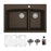 Quartz Composite Brown Kitchen Sink Matte 1