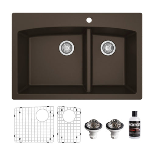 Quartz Composite Brown Kitchen Sink Matte 1
