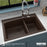 Quartz Composite Brown Kitchen Sink Matte 5