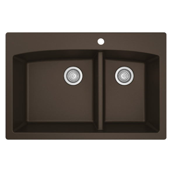 Quartz Composite Brown Kitchen Sink Matte 1