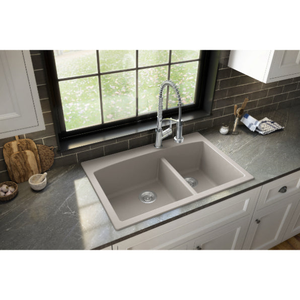 Quartz Composite Concrete Kitchen Sink Matte 4