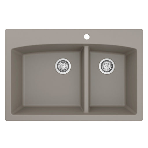 Quartz Composite Concrete Kitchen Sink Matte 1