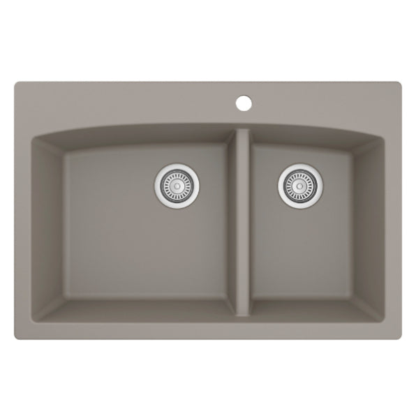 Quartz Composite Concrete Kitchen Sink Matte 1