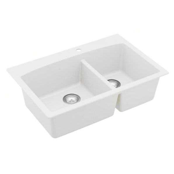 Quartz Composite White Kitchen Sink Matte 2