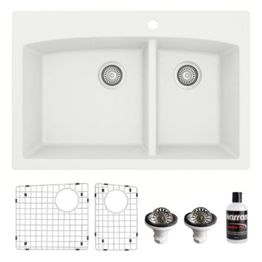 Quartz Composite White Kitchen Sink Matte 1