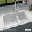 Quartz Composite White Kitchen Sink Matte 5