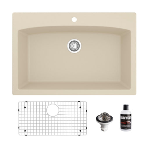 Quartz Composite Bisque Kitchen Sink Matte 1