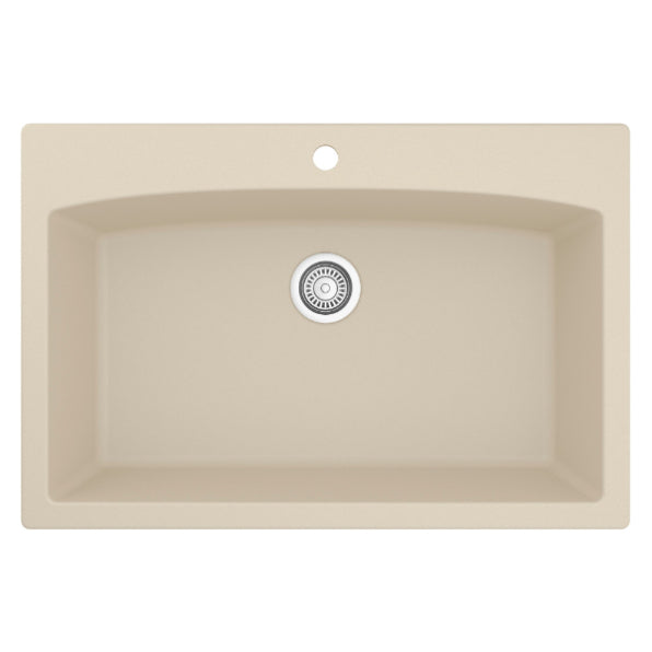 Quartz Composite Bisque Kitchen Sink Matte 1