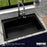Quartz Composite Black Kitchen Sink Matte 6