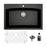 Quartz Composite Black Kitchen Sink Matte 1