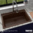 Quartz Composite Brown Kitchen Sink Matte 5