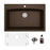 Quartz Composite Brown Kitchen Sink Matte 1