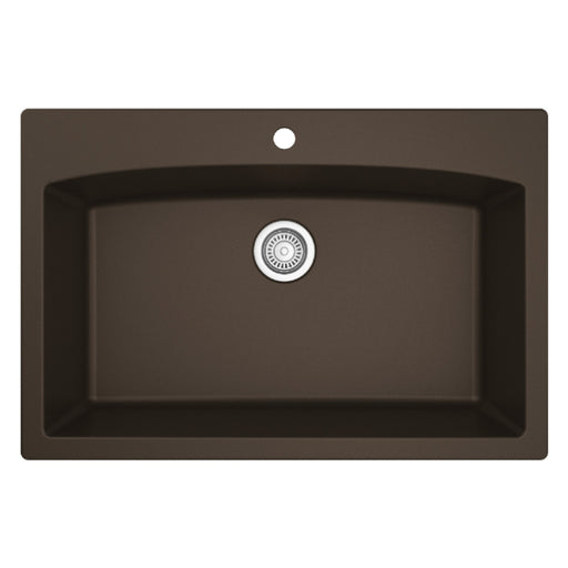 Quartz Composite Brown Kitchen Sink Matte 1