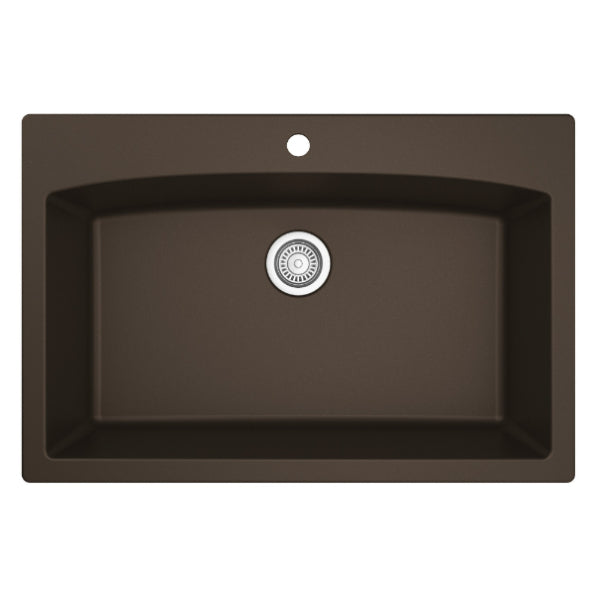 Quartz Composite Brown Kitchen Sink Matte 1
