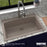Quartz Composite Concrete Kitchen Sink Matte 5