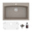 Quartz Composite Concrete Kitchen Sink Matte 1