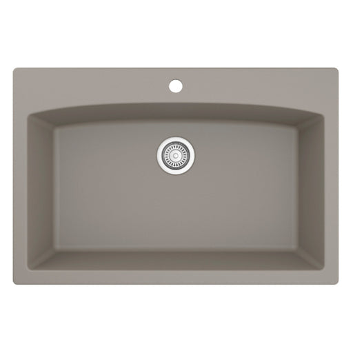 Quartz Composite Concrete Kitchen Sink Matte 1