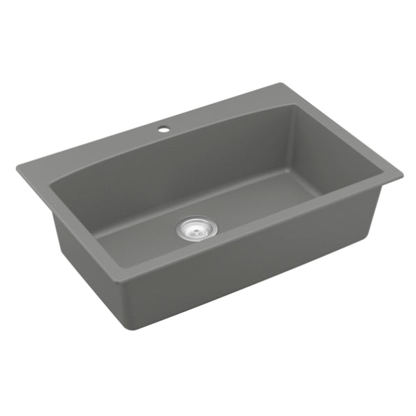 Quartz Composite Grey Kitchen Sink Matte 2