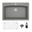 Quartz Composite Grey Kitchen Sink Matte 1