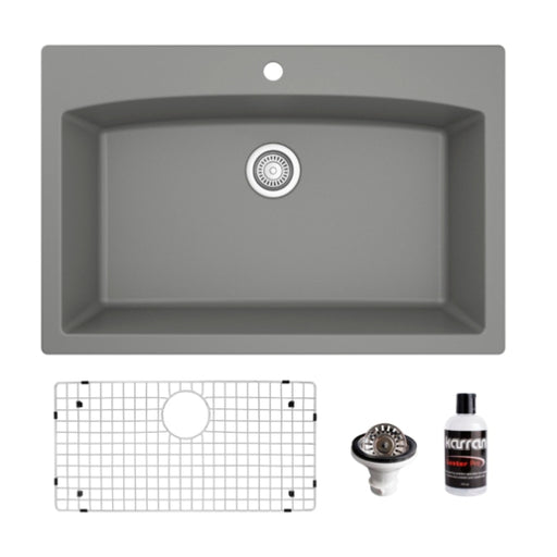 Quartz Composite Grey Kitchen Sink Matte 1
