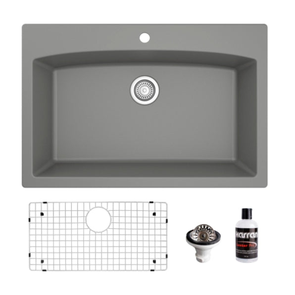 Quartz Composite Grey Kitchen Sink Matte 1