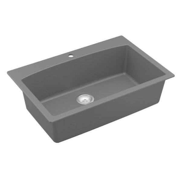 Quartz Composite Grey Kitchen Sink Matte 2