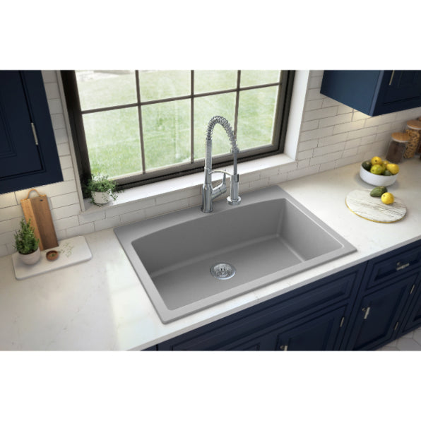 Quartz Composite Grey Kitchen Sink Matte 4