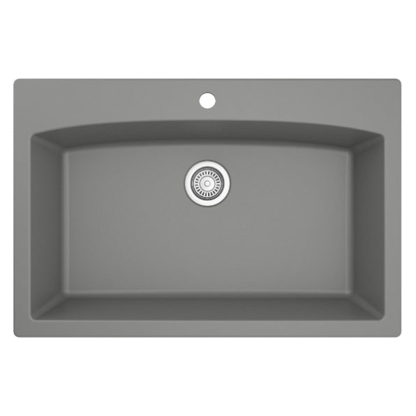 Quartz Composite Grey Kitchen Sink Matte 1