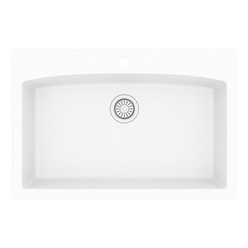 Quartz Composite White Kitchen Sink Matte 1