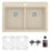 Quartz Composite Bisque Kitchen Sink Matte 1