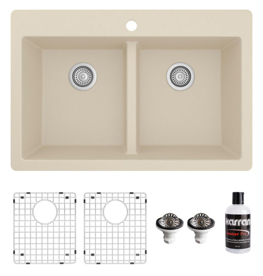 Quartz Composite Bisque Kitchen Sink Matte 1