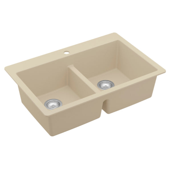 Quartz Composite Bisque Kitchen Sink Matte 2