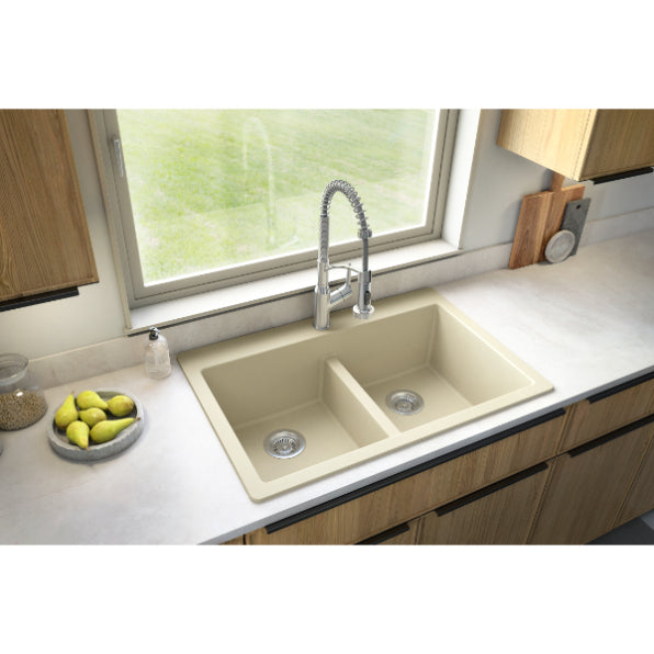 Quartz Composite Bisque Kitchen Sink Matte 4