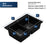 Quartz Composite Black Kitchen Sink Matte 3