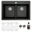 Quartz Composite Black Kitchen Sink Matte 1